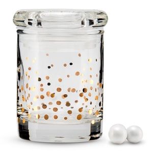 New 24pcs confetti gold glass jar favors container